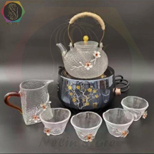 ست-چای-خوری-سلطنتی-قوری-شیشه-ای-پیرکس(بوروسیلیکات)